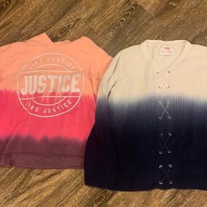 2 justice sweaters